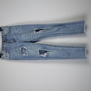 Distressed High Rise Jeans by Tobi